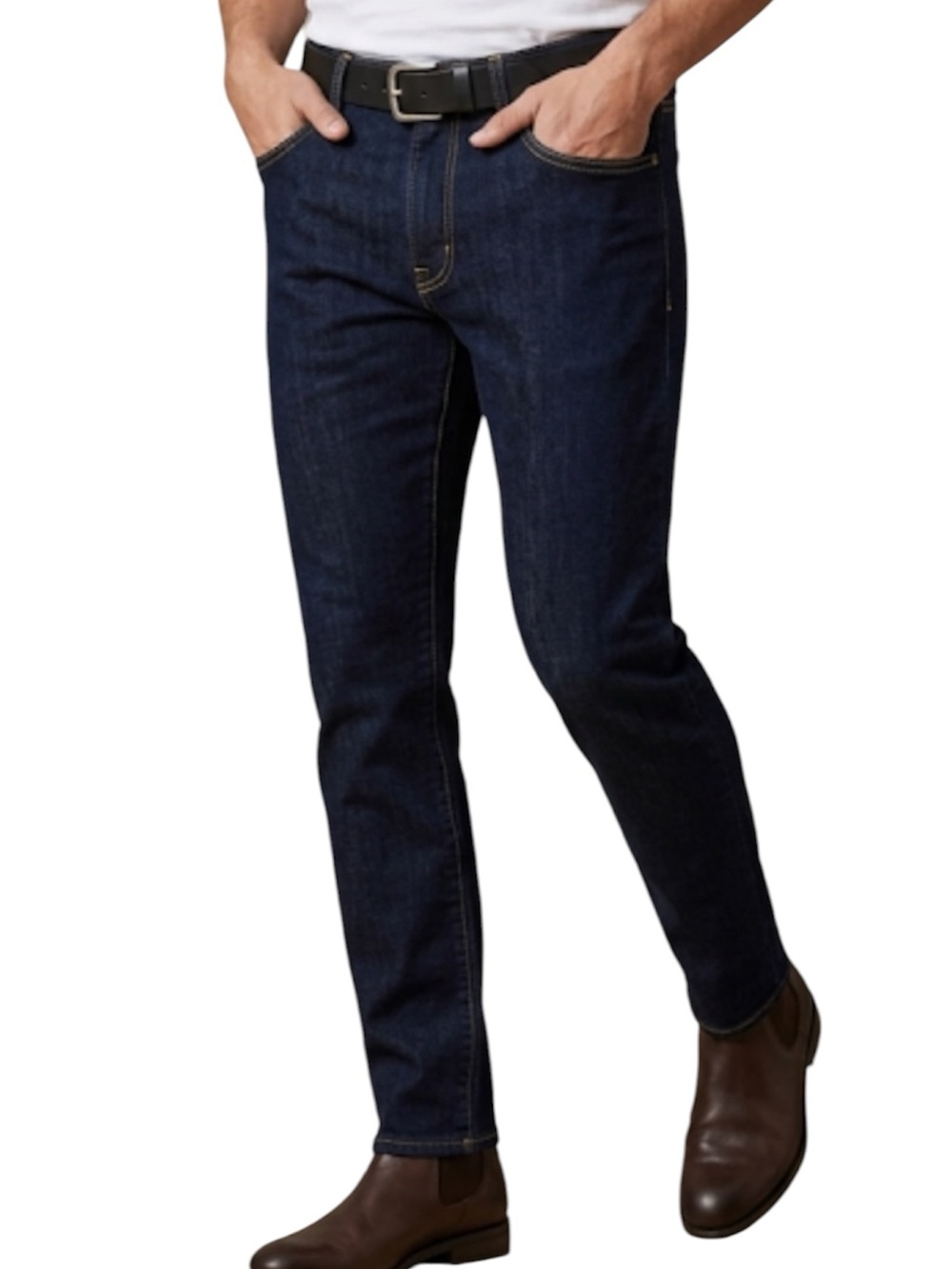 Flint and Tinder Men's Slim Fit Denim Jeans Size 31 31x31 Blue Dark Wash
S